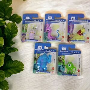Disney MONSTERS INC 5pc Set Micro Mini Collectible Toy Figures Sulley Mike